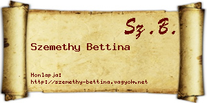 Szemethy Bettina névjegykártya