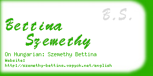 bettina szemethy business card